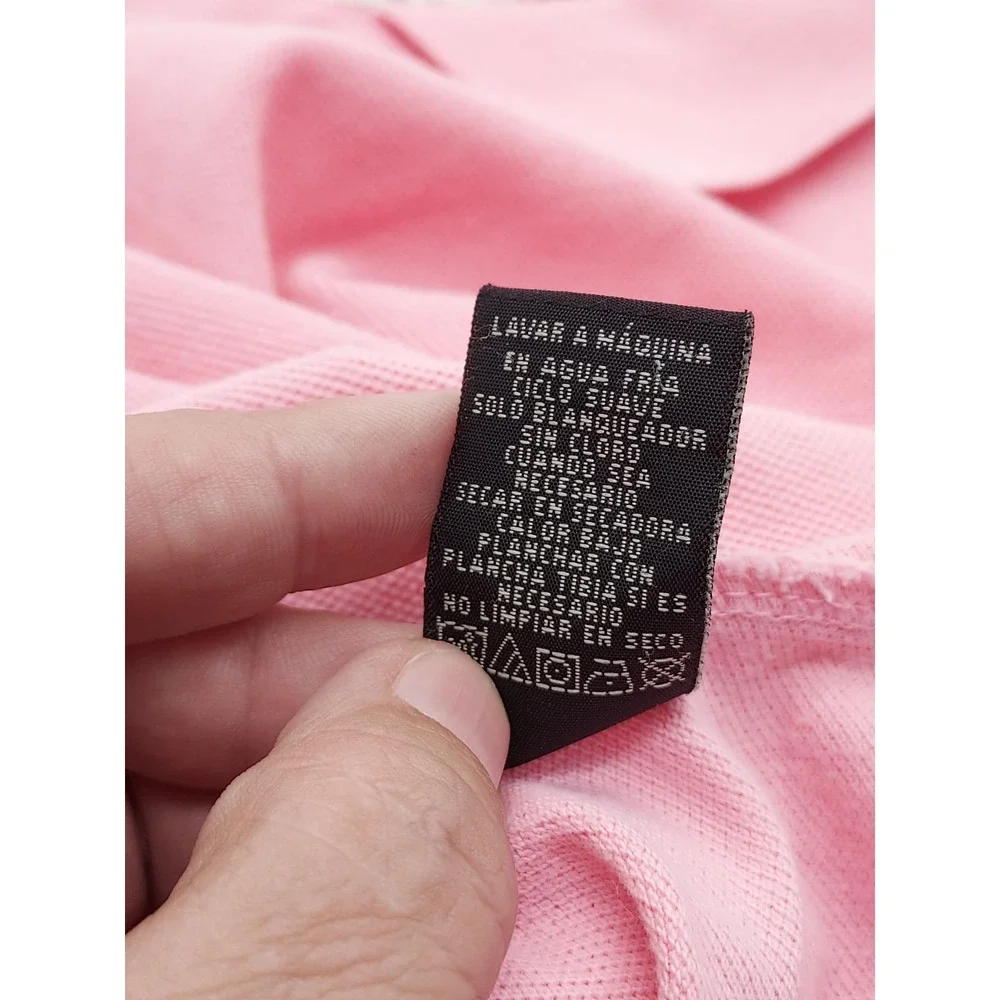 Polo JEAN COMPANY RALPH LAUREN Men's LARGE Short Sleeve Pink with RL Logo Shirt.